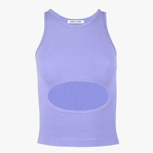 Sandy Liang Riblet Tank in Lilac S